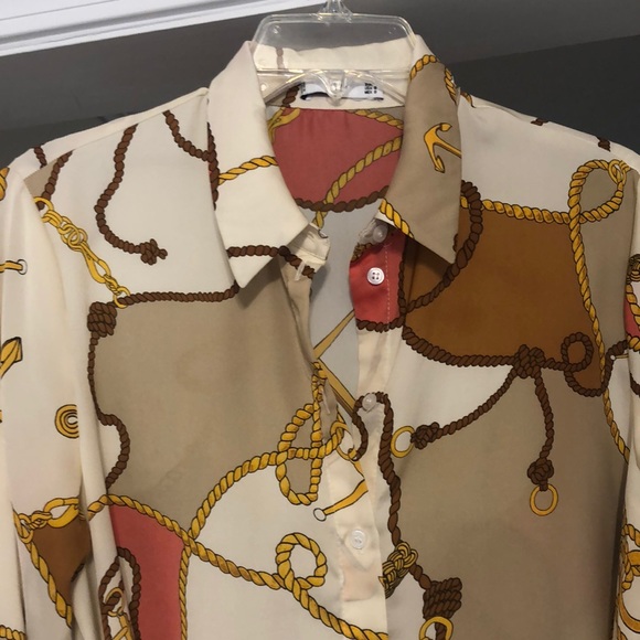 Mango MNG maxi dress scarf print - Picture 4 of 7